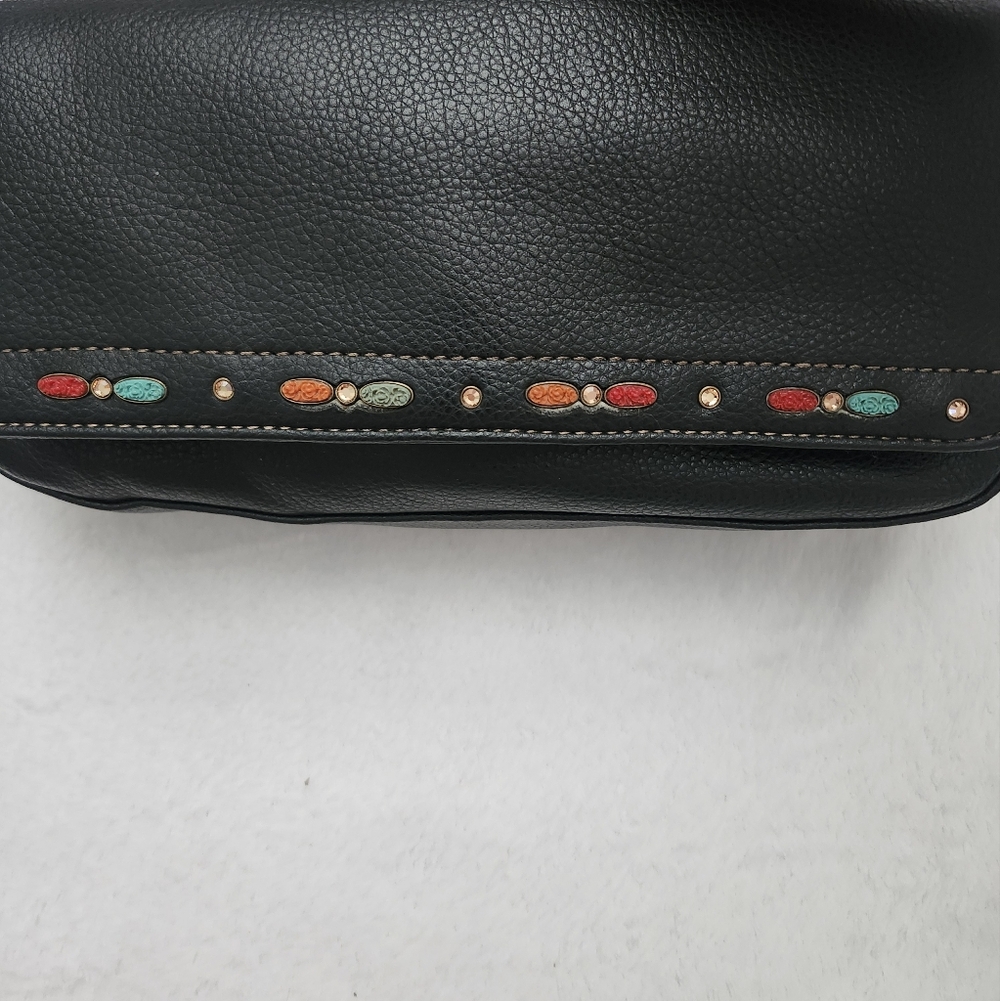 LIZ CLAIBORNE Faux Leather Shoulder Bag Handbag Baguette Y2K Vibe (Read/Look) - Picture 4 of 13
